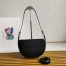 Prada Arque Shoulder Bag with Flap in Black Leather