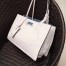 Prada Etiquette Tote Bag In White Calf Leather