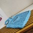 Prada Small Tote Bag In Blue Woven Raffia