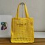 Prada Small Tote Bag In Yellow Woven Raffia