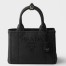 Prada Jardiniere Small Tote Bag in Black Cotton Canvas