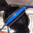 Prada Odette Black Saffiano And Blue Crocodile Bag