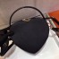 Prada Odette Heart Bag In Black Saffiano Leather