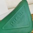 Prada Triangle Shoulder Bag In Green Leather