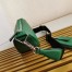 Prada Triangle Shoulder Bag In Green Leather