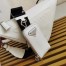 Prada Triangle Shoulder Bag In White Leather