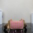 Prada Re-Edition 2005 Bag In Beige and Pink Stripe Raffia