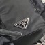 Prada Black Nylon Backpack With White Metal Studs