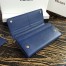 Prada Continental Wallet In Blue Saffiano Leather