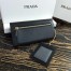 Prada Continental Wallet In Black Saffiano Leather