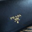 Prada Continental Wallet In Black Saffiano Leather