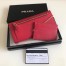 Prada Continental Wallet In Red Saffiano Leather