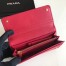 Prada Continental Wallet In Red Saffiano Leather