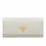 Prada Continental Wallet In White Saffiano Leather