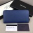 Prada Zipped Wallet In Blue Saffiano Leather