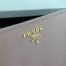 Prada Zipped Wallet In Light Pink Saffiano Leather