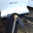 Prada Zipped Wallet In Black Saffiano Leather