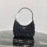 Prada Mini Hobo Bag In Black Nylon and Leather