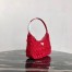 Prada Mini Hobo Bag In Red Nylon and Leather