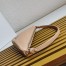 Prada Triangle Pouch Bag In Beige Leather 