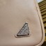 Prada Triangle Pouch Bag In Beige Leather 