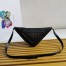 Prada Triangle Pouch Bag In Black Leather 
