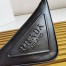 Prada Triangle Pouch Bag In Black Leather 