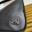 Prada Triangle Pouch Bag In Black Leather 