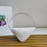 Prada Triangle Pouch Bag In White Leather 