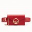 Fendi Kan I F Belt Bag In Red Calfskin