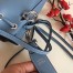Fendi Mon Tresor Mini Bucket Bag In Blue Calfskin