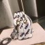 Fendi White Mon Tresor Mini Bucket Printed Bag