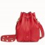 Fendi Small Mon Tresor Bucket Bag In Red Calfskin