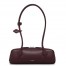 Alaia Le Teckel Small Shoulder Bag in Burgundy Goatskin