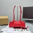 Alaia Le Teckel Small Shoulder Bag in Red Goatskin