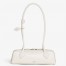Alaia Le Teckel Small Shoulder Bag in White Goatskin