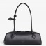 Alaia Le Teckel Medium Shoulder Bag in Black Goatskin