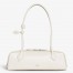 Alaia Le Teckel Medium Shoulder Bag in White Goatskin