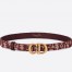 Dior Saddle 20MM Belt In Bordeaux Dior Oblique Jacquard