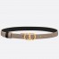 Dior 30 Montaigne Reversible 20MM Belt in Grey and Black Calfskin