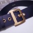 Dior Diorquake 55MM Belt In Dark Blue Calfskin