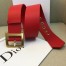 Dior Diorquake 35MM Belt In Red Calfskin