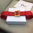 Dior Diorquake 35MM Belt In Red Calfskin