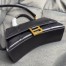 Balenciaga Hourglass XS Bag in Black Box Calfskin