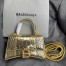 Balenciaga Hourglass XS Bag in Gold Crocodile Embossed Calfskin