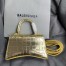 Balenciaga Hourglass XS Bag in Gold Crocodile Embossed Calfskin