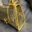 Balenciaga Hourglass XS Bag in Gold Crocodile Embossed Calfskin