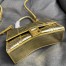Balenciaga Hourglass XS Bag in Gold Crocodile Embossed Calfskin