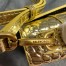 Balenciaga Hourglass XS Bag in Gold Crocodile Embossed Calfskin
