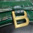Balenciaga Hourglass XS Bag in Green Crocodile Embossed Calfskin